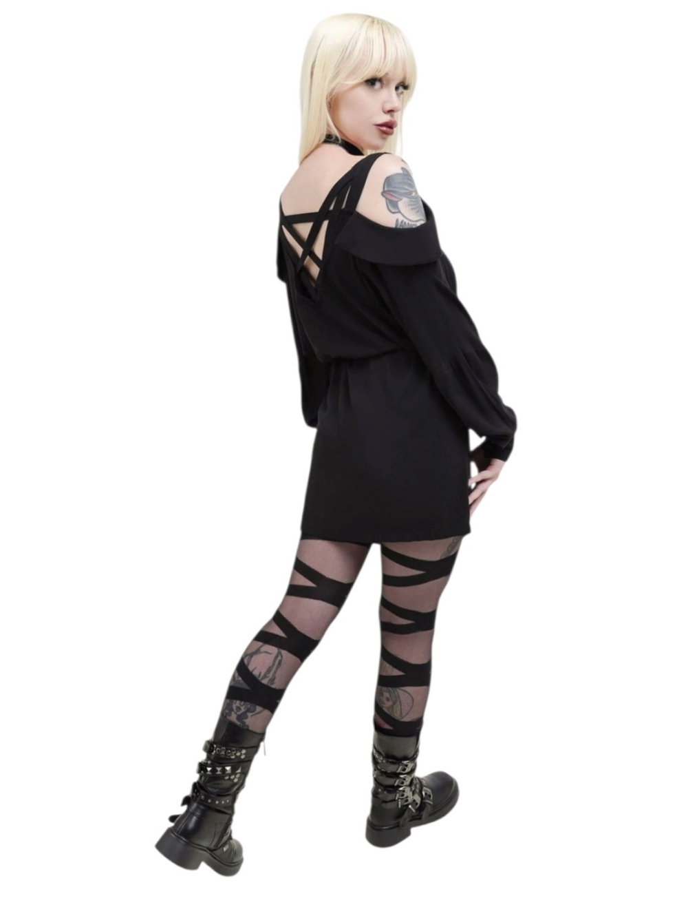 Killstar Womens Cold Shoulder Blouse Dress Size XL